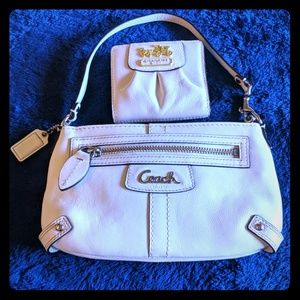 Coach clutch and mini wallet